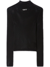 Off-white Top With Print In Black