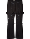 Off-white Black Stretch Polyester Blend Cargo Pant In Black