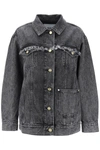 Ganni Snow Washed Denim Oversized Jacket