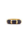 Monica Vinader X Kate Young Onyx Ring In 18k Gold Vermeil