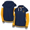 STARTER STARTER NAVY MILWAUKEE BREWERS HOMESTRETCH FULL-ZIP HOODIE