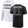 Fanatics Branded Black/white New Orleans Saints Two-pack 2023 Schedule T-shirt Combo Set In Black