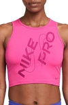 Nike Women's  Pro Dri-fit Crop Tank Top In Pink