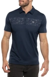 Travismathew Splatter Stripe Polo In Total Eclipse