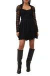 French Connection Edrea Tulle Dress In Blackout