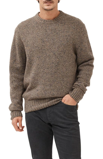 Rodd & Gunn Cox Road Tweed Wool Blend Crewneck Sweater In Gravel