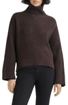 Rag & Bone Connie Ribbed Turtleneck Sweater In Dark Brown