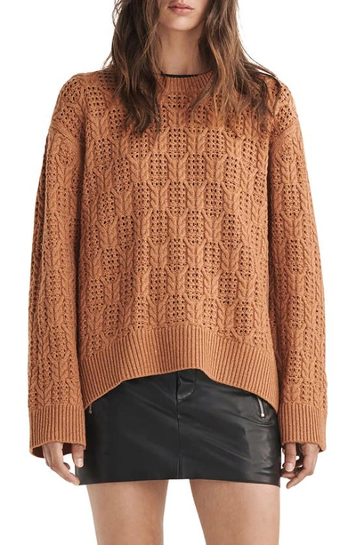 Rag & Bone Women's Divya Cable-knit Wool Sweater In Camel