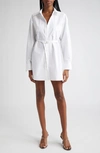 ALEXANDER WANG LONG SLEEVE COTTON MINI SHIRTDRESS