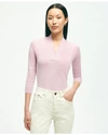 Brooks Brothers Silk-cashmere Shawl-collar Sweater | Light Purple | Size Large