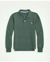 Brooks Brothers Kids'  Boys Long-sleeve Cotton Pique Polo | Dark Green | Size Medium