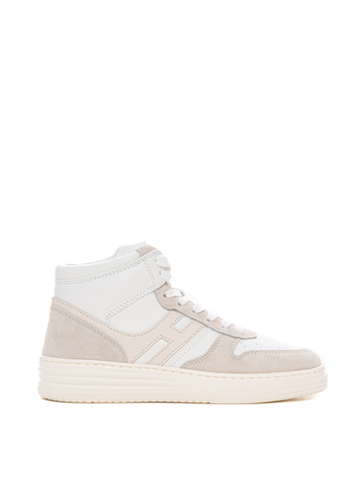 Hogan Trainers  H630 High Top Off Whitesilver In Off White,grey