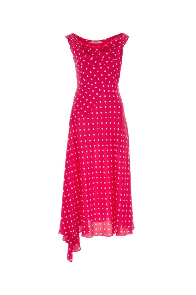 Alessandra Rich Dress In Strawberrywhite