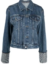 Alexander Wang Denim Jacket With Print In Blue