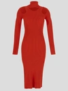 Coperni Cut-out Ribbed-knit Dress