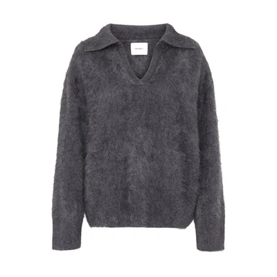 Lisa Yang Kerry Cashmere Sweater In Graphite_brushed