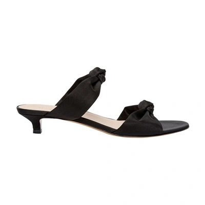 Le Monde Beryl Knotted Kitten-heel Sandals In Black