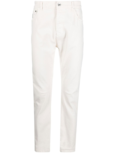 Brunello Cucinelli Dyed Denim Trousers In White