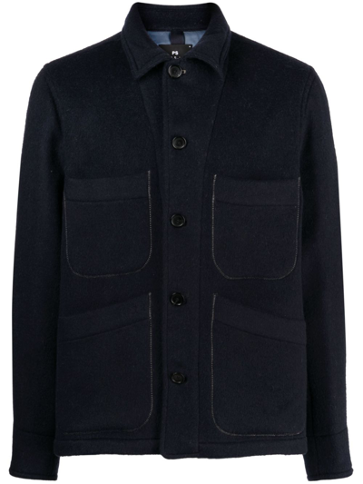 Ps By Paul Smith Navy Zip Jacket In Black