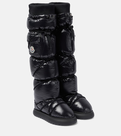 Moncler Gaia Down Over-the-knee Snow Boots In Black
