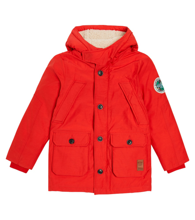 Scotch & Soda Kids' 棉质混纺夹克 In Red