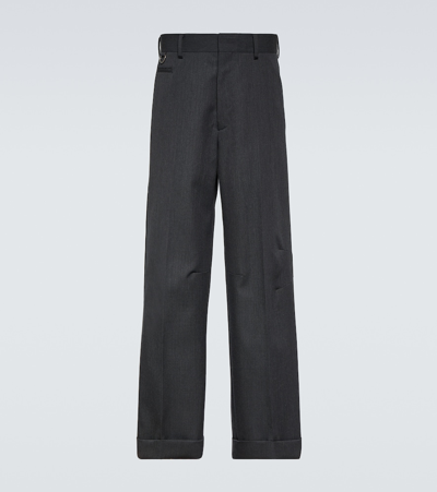 Undercover Wool Straight Pants In Grey