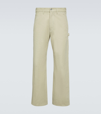 Auralee Straight-leg Canvas Pants In Neutrals