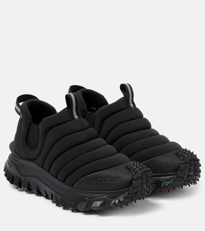 Moncler Apres Trail Quilted Pull-on Sneakers In Black