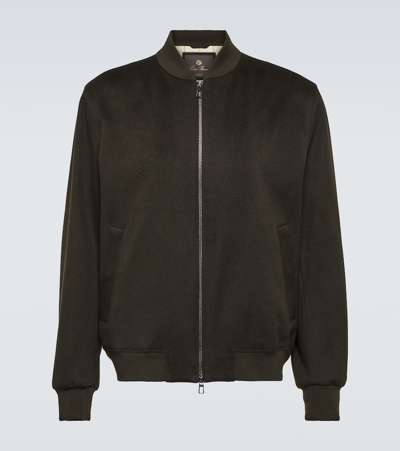 Loro Piana Lp Ivy Cashmere Bomber Jacket In Green