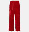 GUCCI GG VELVET DEVORÉ WIDE-LEG PANTS