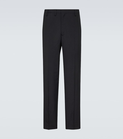 Visvim Dalton Wool And Linen Straight Trousers In Blue