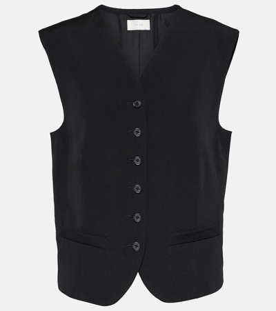 The Row Vegas Wool Vest In Black