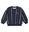 Mini Rodini What's Cooking Striped Cotton Sweatshirt In Blue