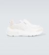 Prada Panelled Leather Chunky Sneakers In White