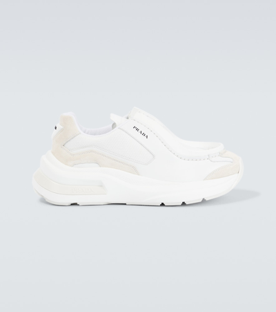 Prada Sneakers Systeme Aus Leder In White