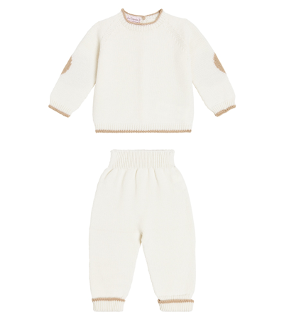 La Coqueta Baby Set Mirlo Aus Sweatshirt Und Jogginghose In White