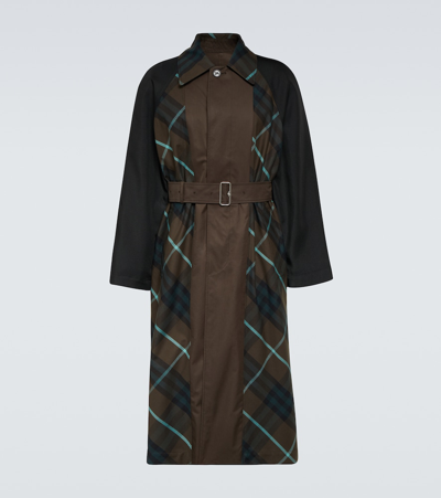 Burberry Reversible Cotton Gabardine Car Coat In Brown