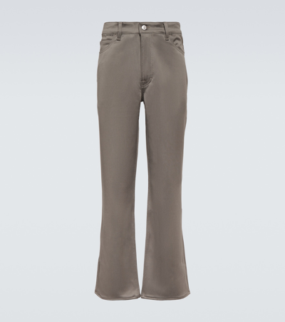 Our Legacy Flared Wool Trousers In Grey
