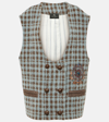 Etro Gilet In Misto Lana Ricamata Donna In Blue