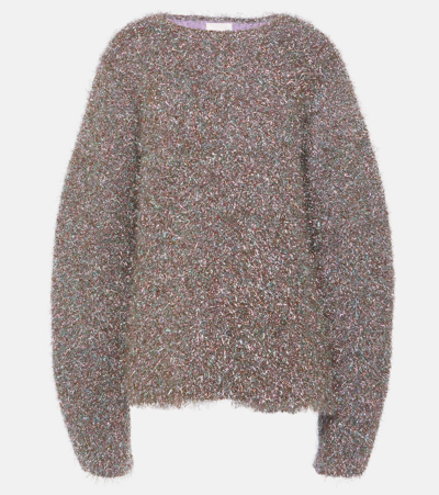 Jil Sander Metallic Mohair Sweater In Multicolor