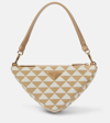 Prada Symbole Leather Mini-bag In Beige