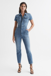 GOOD AMERICAN GOOD AMERICAN DENIM SKINNY JUMPSUIT