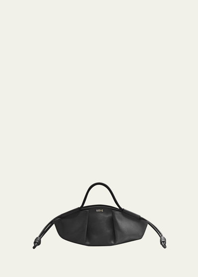 Loewe Paseo Small Leather Top-handle Bag In Black
