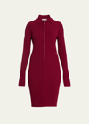 BURBERRY RIBBED KNIT ZIP-UP DRESS
