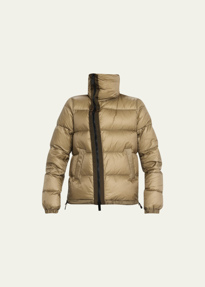 Sacai Short Puffer Jacket In Dbeige