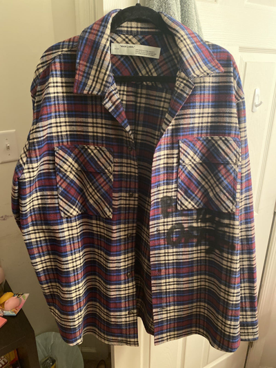 Pre-owned Off-white Flannel In Blue