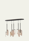 Studio M X Nina Magon Megalith 5-light Rose Jade Onyx Pendant Light In Rose Jade