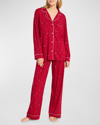 Eberjey Gisele Dot Printed Long Pajama Set In Apres Ski Haute R