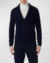 Bugatchi Men's Long-sleeve Wool-blend Cardgian In Navy