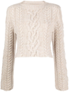Low Classic Chunky-knit Wool Blend Jumper In Brown